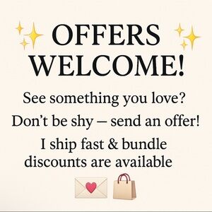 Reasonable offers accepted!